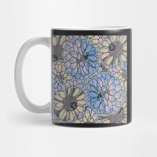 Lovely Lavender and Yellow Flower Flurry - Digitally Illustrated Flower Pattern for Home Decor, Clothing Fabric, Curtains, Bedding, Pillows, Upholstery, Phone Cases and Stationary Mug